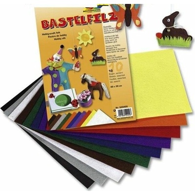 Bringmann - Folia Paper Dekorační filc 150 g/m2 - barevný mix, 10 listů