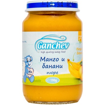 Ганчев пюре манго и банани - 190 г