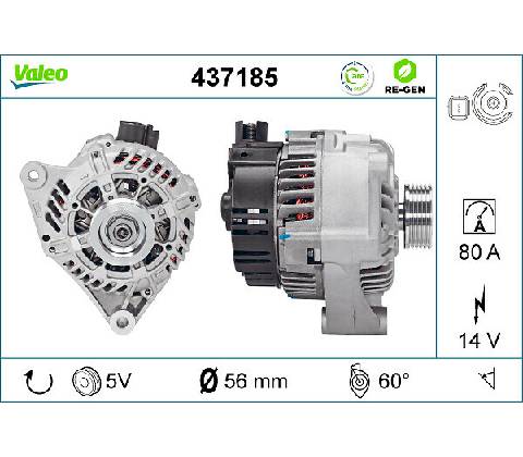 VALEO Alternátor 437185