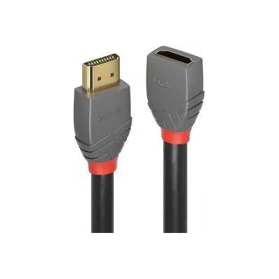 Lindy HDMI2 кабел LINDY Anthra Line 4K 60Hz AA MF удължителен 1m, LNY-36476