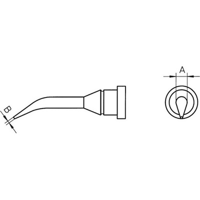Weller LT-1SLX spájkovací hrot okrúhla forma, dlhá, zahnutá Veľkosť hrotov 0.4 mm Dĺžka hrotov 22 mm Obsah 1 ks