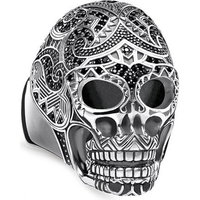 Thomas Sabo Prsten Maorská lebka TR2132 643 11 54 Sterling silver blac
