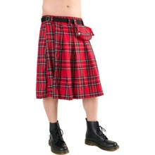 t black PISTOL short t Tartan red