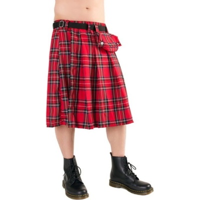 t black PISTOL short t Tartan red