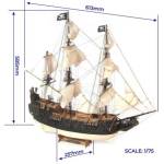 Occre Black Swan пиратски кораб 1: 75 комплект