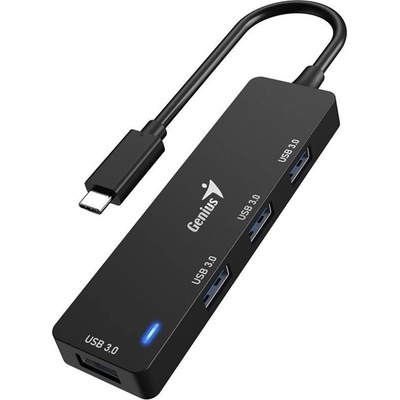 Genius UH-400 4-портов черен USB хъб 31240002400 (31240002400)