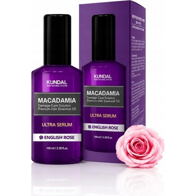 KUNDAL Sérum na vlasy Macadamia Ultra Hair Serum English Rose 100 ml