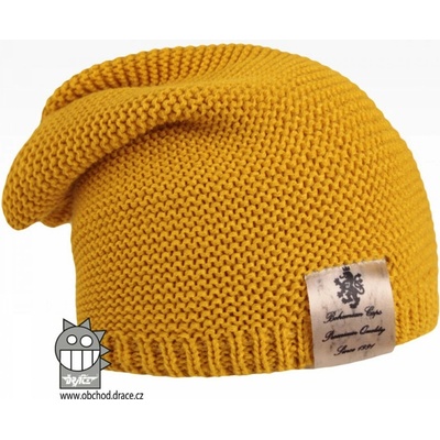 Dráče pletená čiapka Dráča Colors 12 horčicová