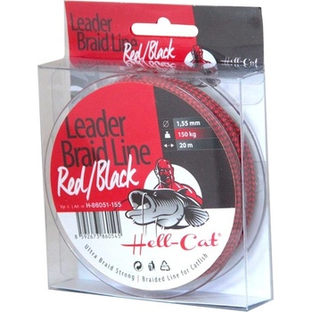 Hell-Cat šnúra Leader Braid Line Red/Black 20m 0,90mm 75kg