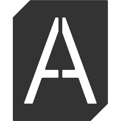In-Design Cedulka A na dveře černá