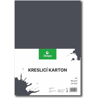 Stepa kreslicí karton barevný A4 50ks černý – Zbozi.Blesk.cz