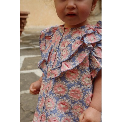 Konges Sløjd Детска памучна блуза Konges Sløjd KIM FRILL SS SHIRT GOTS (KS104906.PPY2)