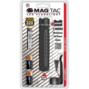 Maglite Фенер Mag-Lite MagTac LED, захранва се с 2 батерии CR123, 320lm, блистер, Водоустойчивост, черен