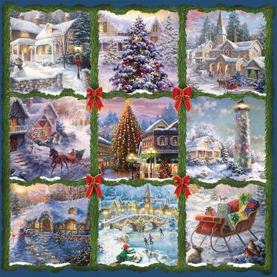 Alipson Puzzle - Puzzle Christmas Nine Patch - 1 000 piese