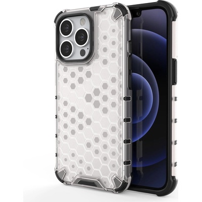 HQWear Удароустойчив кейс от ТРU материал Honeycomb за Apple iPhone 13 Pro, Прозрачен (9145576213322)