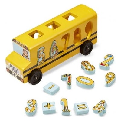 Melissa & Doug - Автобус с цифри и символи - Дървена играчка (19398)