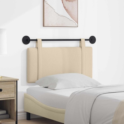 vidaXL Висяща табла Монтиране на стена Крем 100 x 55 x 5 см текстил (42031353)