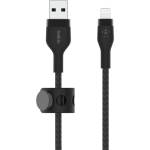 Belkin Здрав кабел с въжена оплетка и бързо зареждане за устройства с USB-А към Lightning кабел за Apple устройства с Lightning порт - Belkin BoostCharge Pro Flex USB-A to Lightning Cable (100см) (черен) (CA