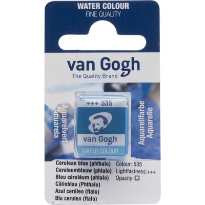 Van Gogh Akvarelová barva v půlpánvičce 535 Cerulean Blue Phthalo