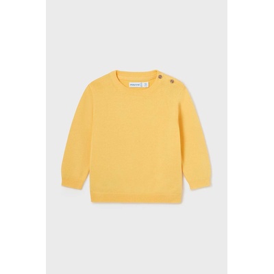 MAYORAL Бебешки памучен пуловер Mayoral в жълто от лека материя (303.3E.Baby.PPYH)