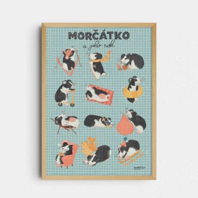 Tisk Markét Ilustrace Morčátko a jeho rok