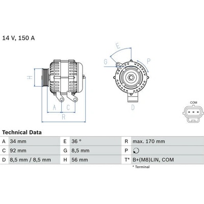 generátor BOSCH 0 986 083 070