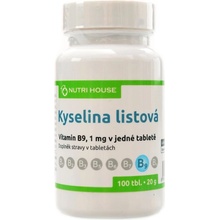 Nutri House Kyselina listová Folacin Vitamin B9 100 tablet