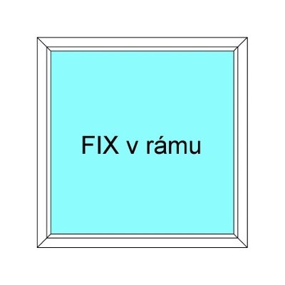 Ekosun Plastové okno Ekosun 6 Jednodílné Fix v Rámu 140x100 Bílá - Mahagon