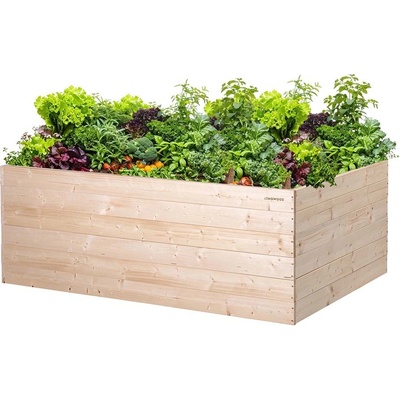 Atmowood Dřevěný vyvýšený záhon 160 x 100 x 60 cm hnědý – Hledejceny.cz