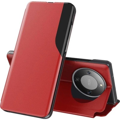 GKK Активен Калъф за Honor Magic 8 Lite, View Window Leather Case, Червен (5966011949682)