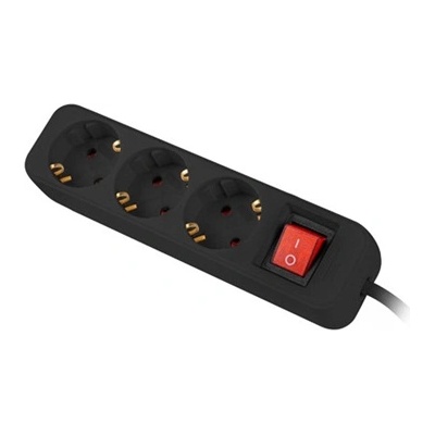Lanberg 3 Plug 1,5 m Switch (PS1-03F-0150-BK)