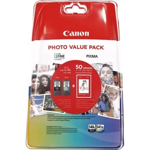 Canon PG-540L/CL-541XL ЧЕРНО/ЦВЕТНО (11ML+15ML) +50DB 10x15CM ФОТО ПАПЕРИЯ СПЕЦИАЛНА МУЛТИПАКТА (5224B012)