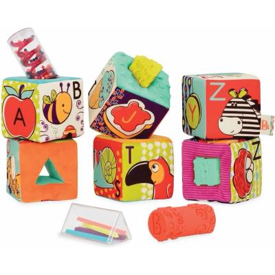 Battat Бебешка играчка Battat - Текстилни кубчета с формички (BTBX1661Z)
