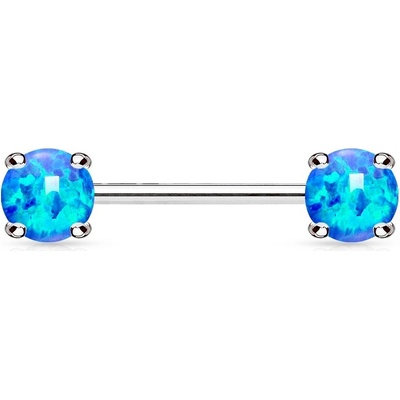 Šperky4U piercing do bradavky modré opály BR01023-B