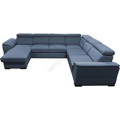 MEBLEDOMI Разтегателен ъглов диван granada с универсален u-образен ъгъл и ракла за съхранение, син (me00003)