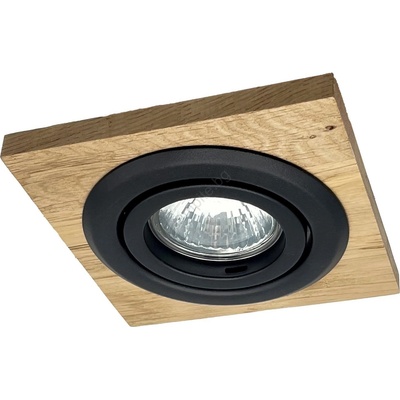 LAMKUR Вградено осветително тяло TOBBY 1xGU10/20W/230V 11, 5x11, 5 cm дъб/черен (LA56203)