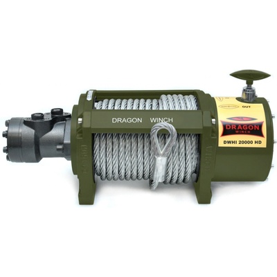 DRAGONWINCH Hydraulický naviják DWHI 20000 HD, 9,07 t, Ocelové lano, Dragon Winch, Hidra