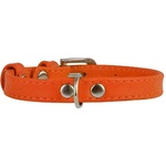 COLLAR Плосък кожен нашийник оранжев 19 - 25см, 9мм