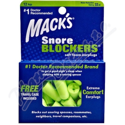 Mack's Snore Blockers špunty do uší 12 párů