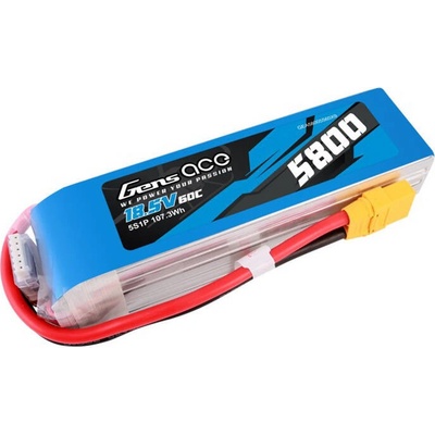 Gens ace 5800mAh 60C 18.5V 5S1P Lipo Battery Pack with XT90 plug