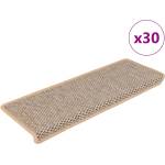 vidaXL Стелки за стълби, вид сизал, 30 бр, 65x21x4 см, светлобежови (3365892)