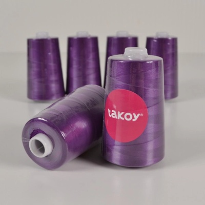 Takoy Overlock / coverlock polyesterová niť TKY 5000 farba tmavá fialová