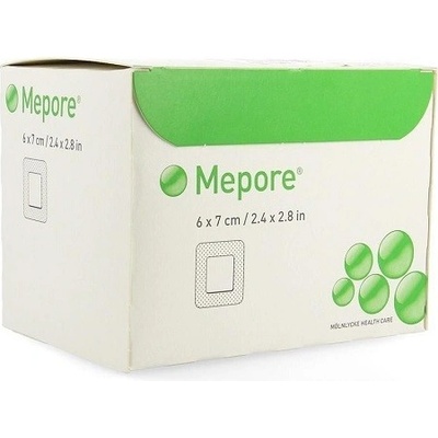 MEPORE 6 x 7 cm 60 ks SAMOLEPÍCÍ ABSORPČNÍ KRYTÍ STERILN
