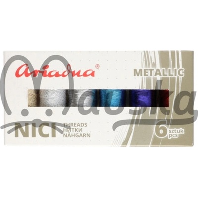 Nitě VIGA multikolor lesklé metalické sada nití
