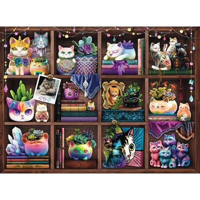 Ravensburger - Puzzle Cats and Succulents - 500 piese