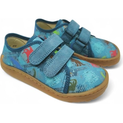 Froddo Barefoot plátené topánky Canvas Dark denim modrá