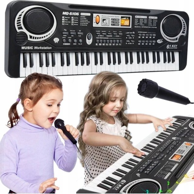 ELEKTRONICKÝ KLAVÍR KEYBORD KLÁVESY S MIKROFÓNOM PRE DETI NA UČENIE SA HRY