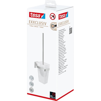 Tesa WC štětka Exxclusiv nerezový vzhled