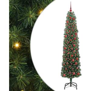 vidaXL С изкуствено коледно дърво с 300 LED светодиода Зелен 180 cm (3394943)