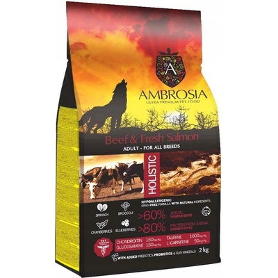 Ambrosia Hovädzie a čerstvý Losos 2 kg